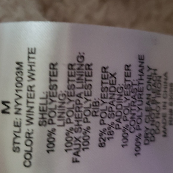 Cavalini Original Ivory Winter white Medium faux Sherpa lined quilted womens - Picture 8 of 8